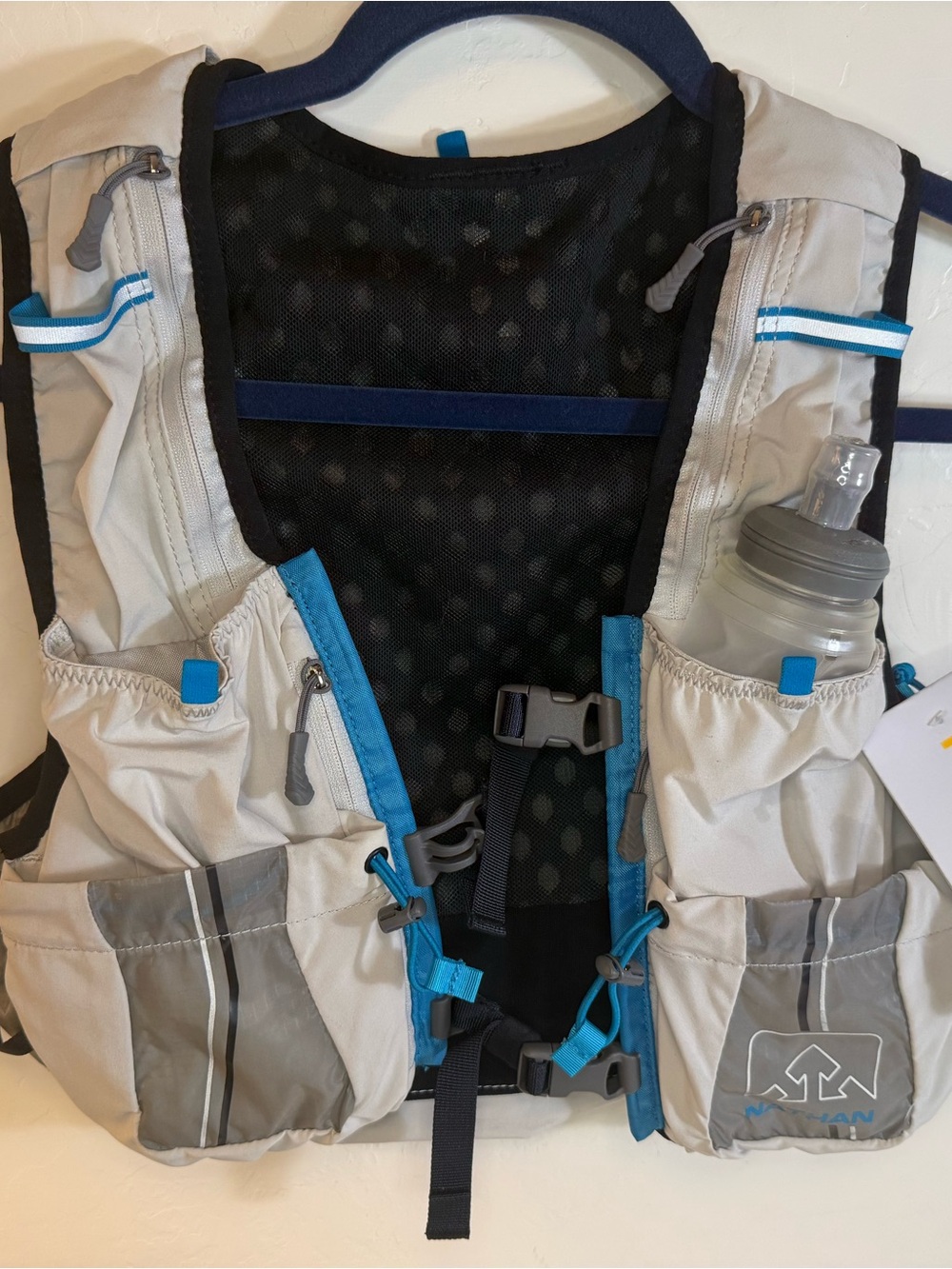 Light Gray and Blue Men's Hydration Vest